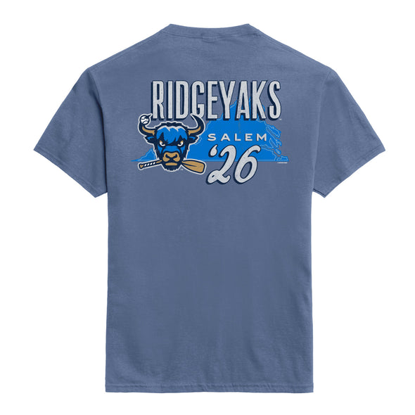 Salem RidgeYaks The Farm Yak State Logo SS Tee