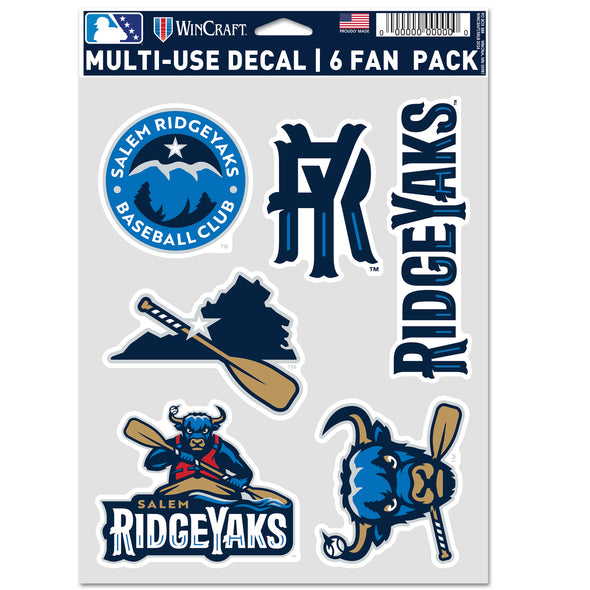Salem RidgeYaks Decal - 6 Pack